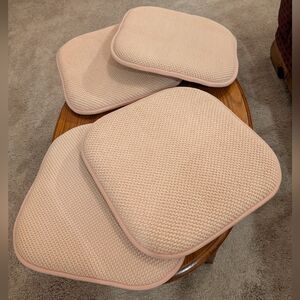 Sweet Home Collection pink padded memory foam chair pads (set of 4)